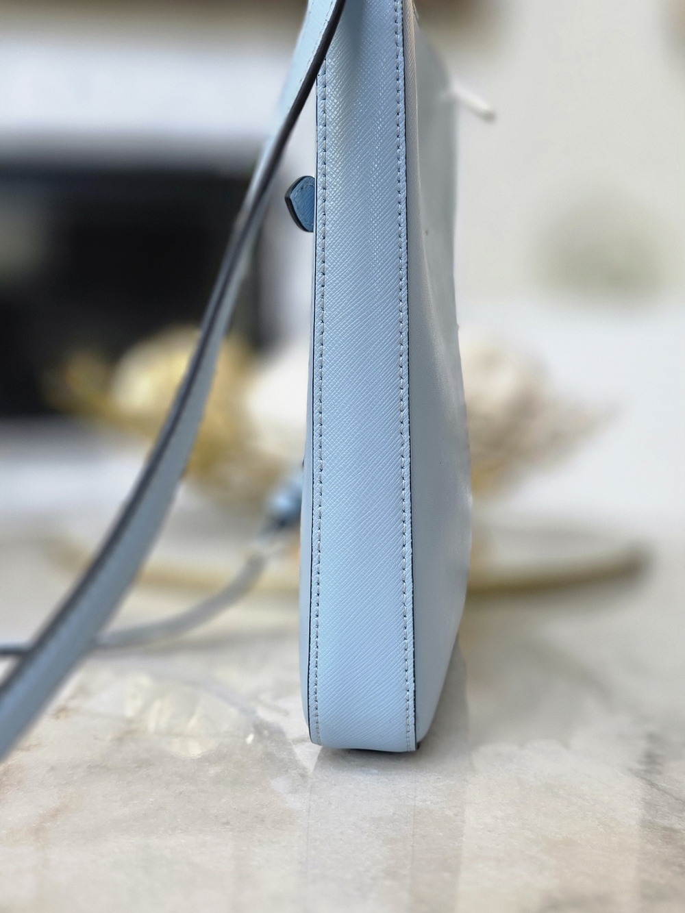 Kate Spade Sadie North South Crossbody Bag Celeste Blue Saffiano Leather. - Picture 5 of 10